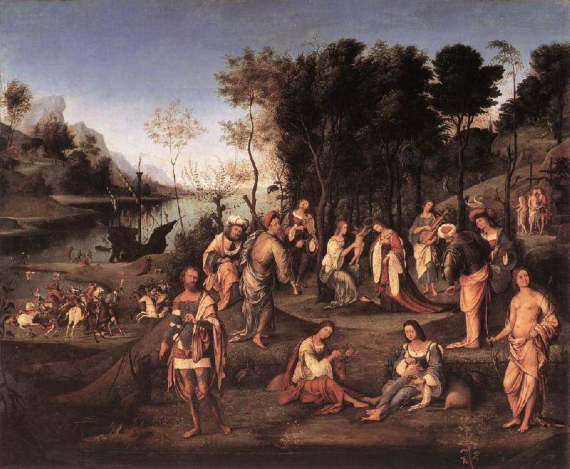 COSTA, Lorenzo Court of Isabella d'EsteCourt of Isabella d Este oil painting image